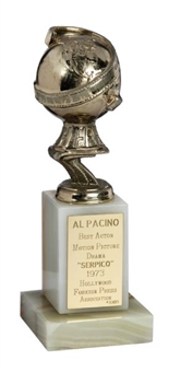 Al Pacinos 1973 Golden Globe Award for Best Actor in "Serpico"  (Martin Bregman LOA)